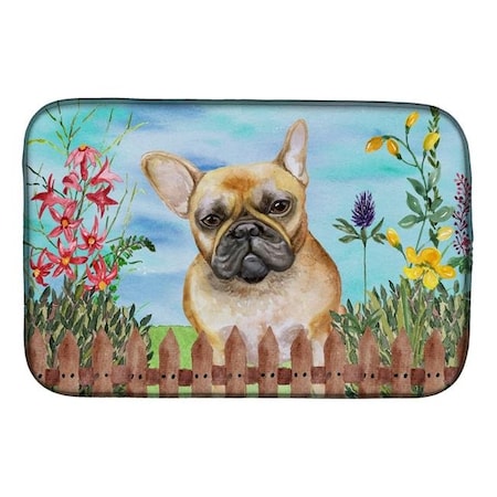 Carolines Treasures Carolines Treasures CK1250DDM French Bulldog Spring Dish Drying Mat CK1250DDM